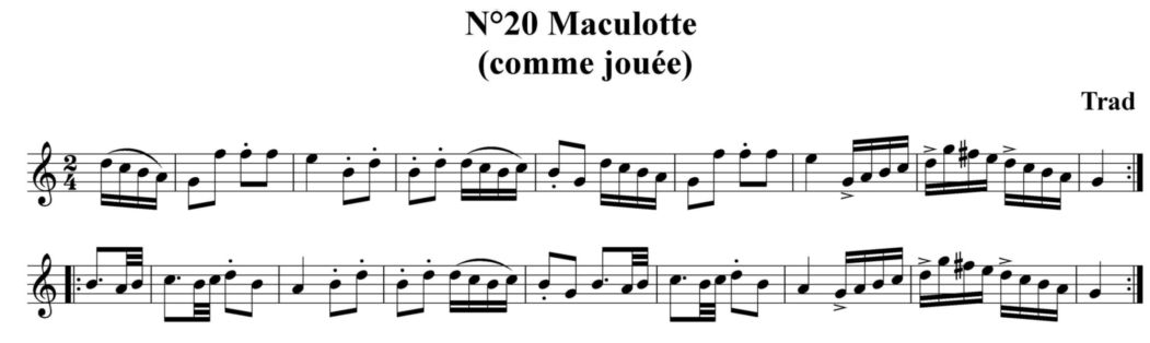 Maculotte jouée